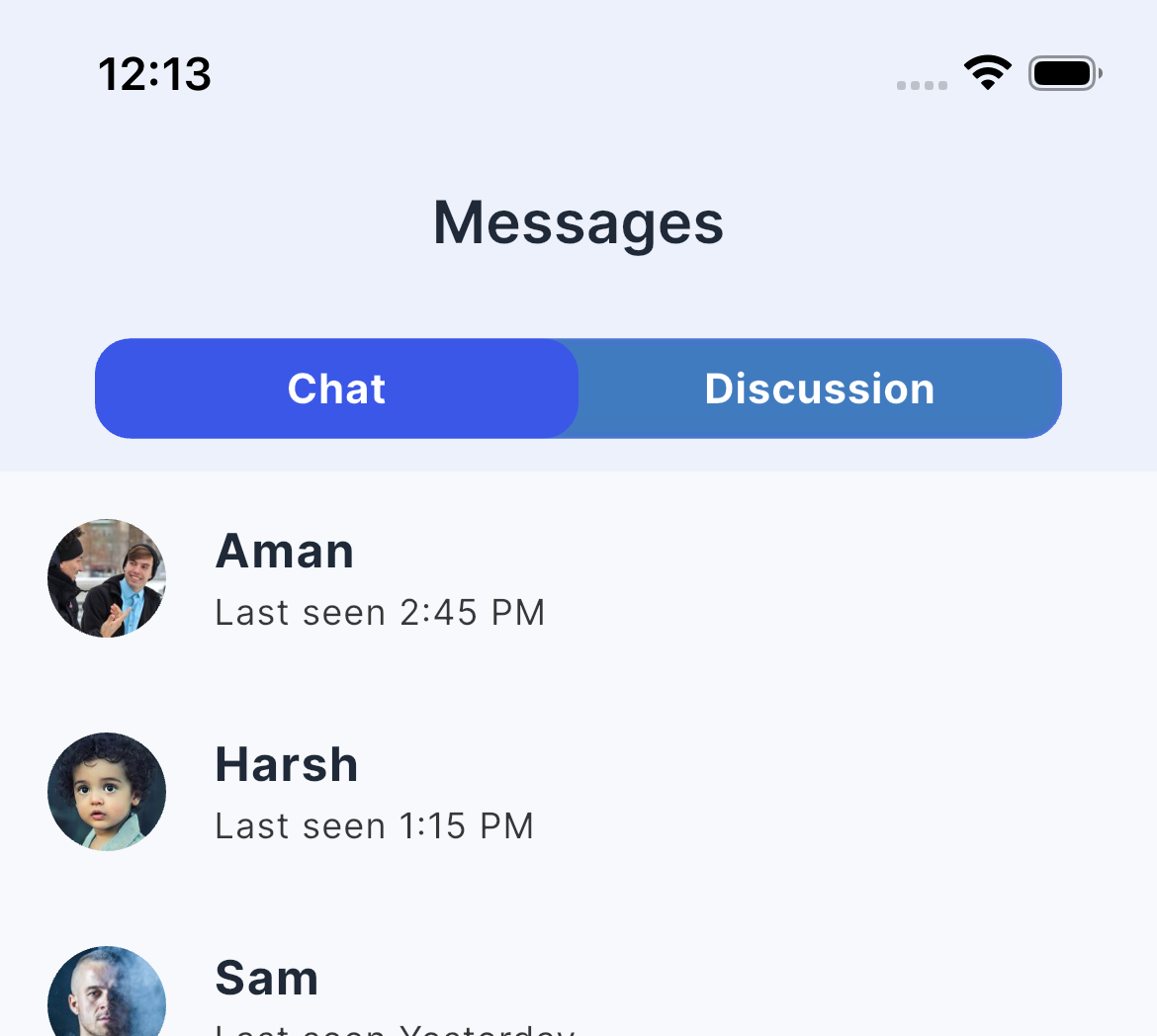Eduspher Parent-Teacher Communication Chat Interface in Mobile App